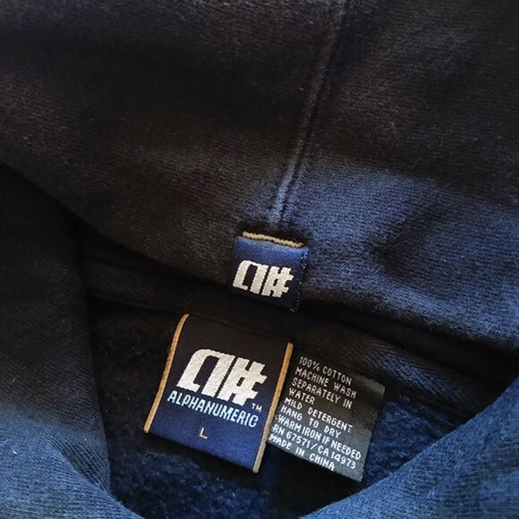 Alphanumeric Information Hoodie Sweatshirt Sweater Deadstock Vintage Skateboard - Picture 3 of 5